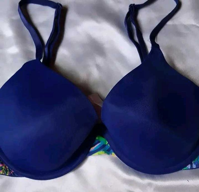 Blue Floral Bra