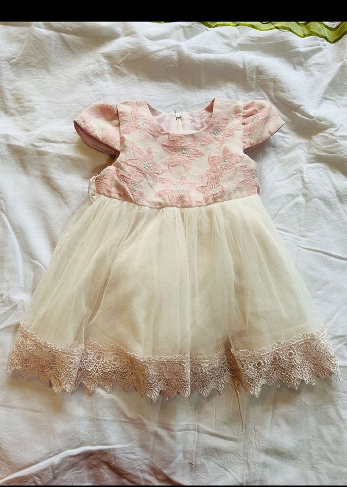 Pink &amp; White Floral Dress