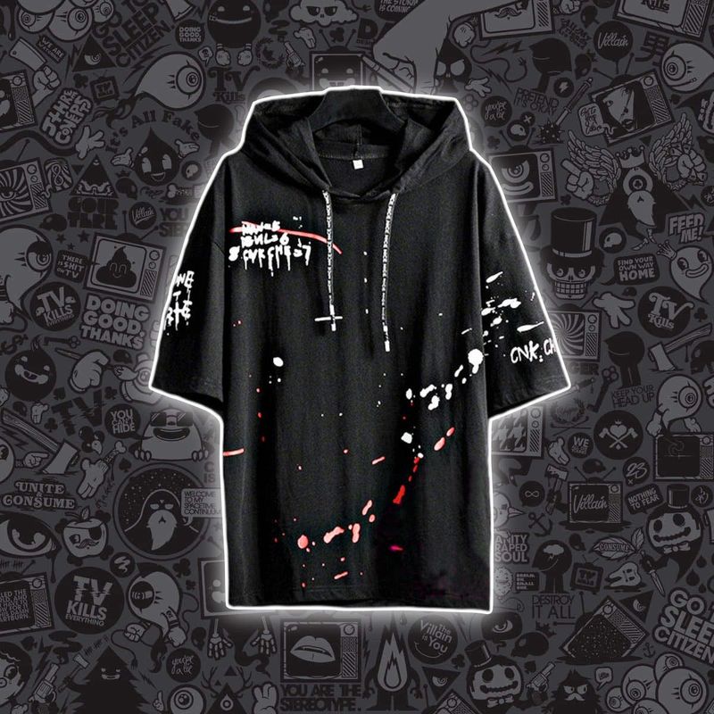 Mens Casual Printed Cotton Hoddie