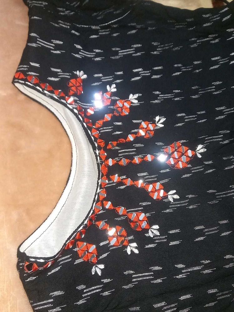 Elegant Embellished Top black colour