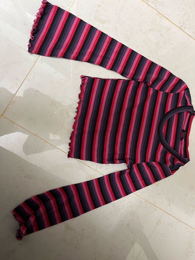 Striped Long Sleeve Top