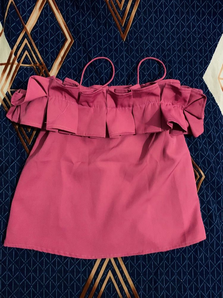 Pink Ruffle Top