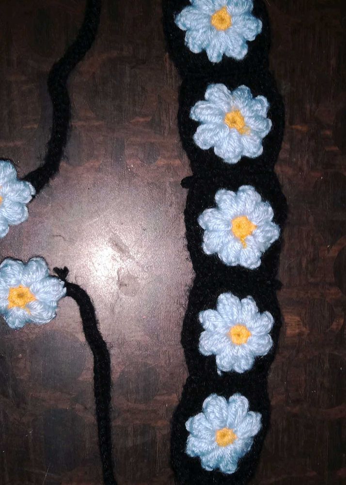 Crochet Daisy Flower Headband
