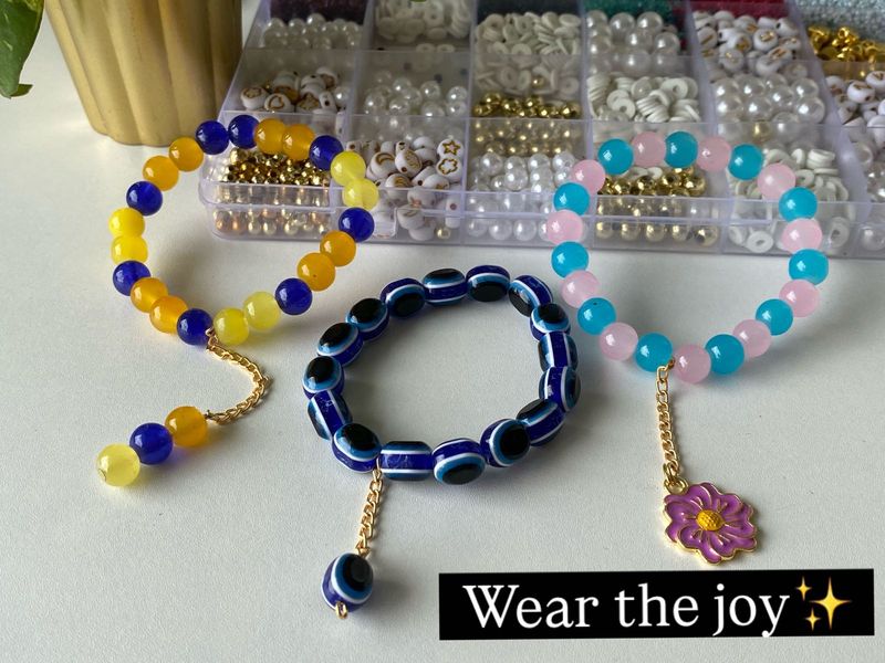 3 Beaded Charm Bracelets