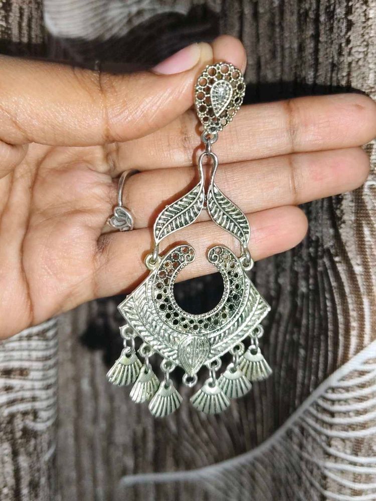 silver earrings