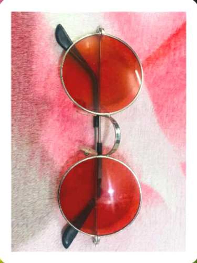 Vintage Red Tinted Round Sunglasses