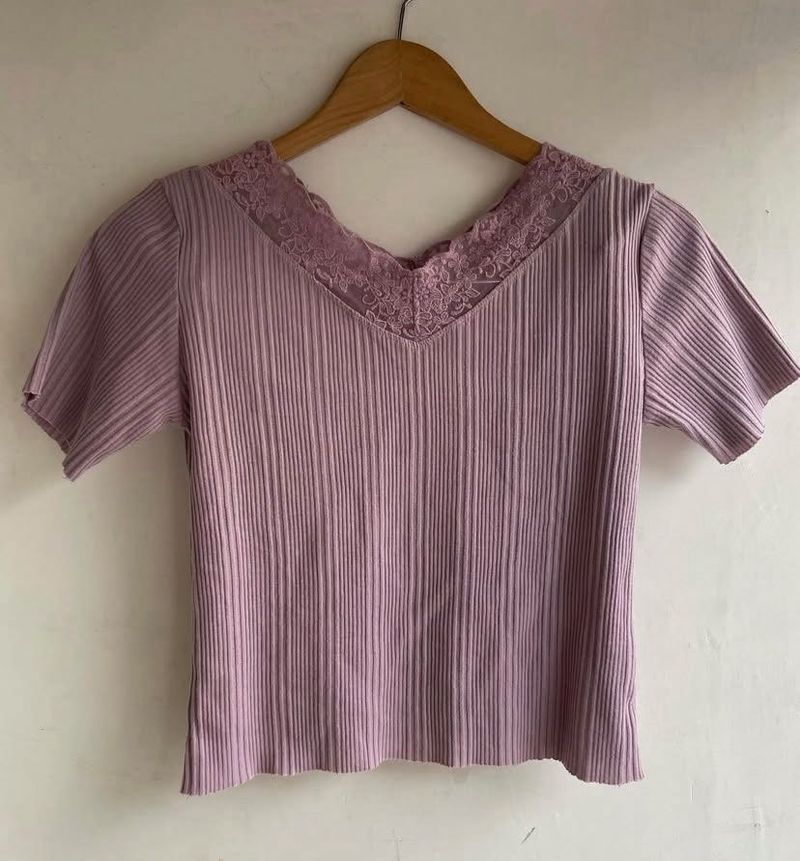 Lavender Crop Top