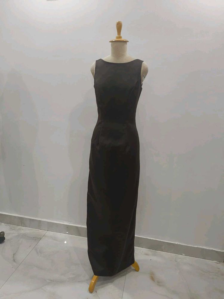 Elegant Brown Maxi Dress