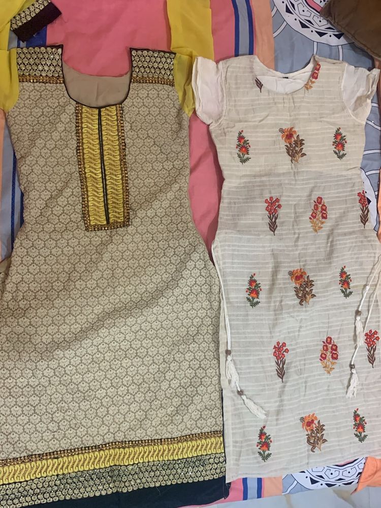 2 New Kurtas With Embroidery