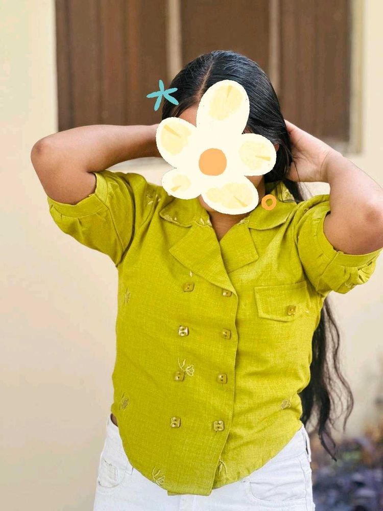 Stylish Fabulous Green Top