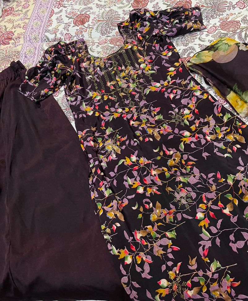Beautiful Kurti With Plazo Set