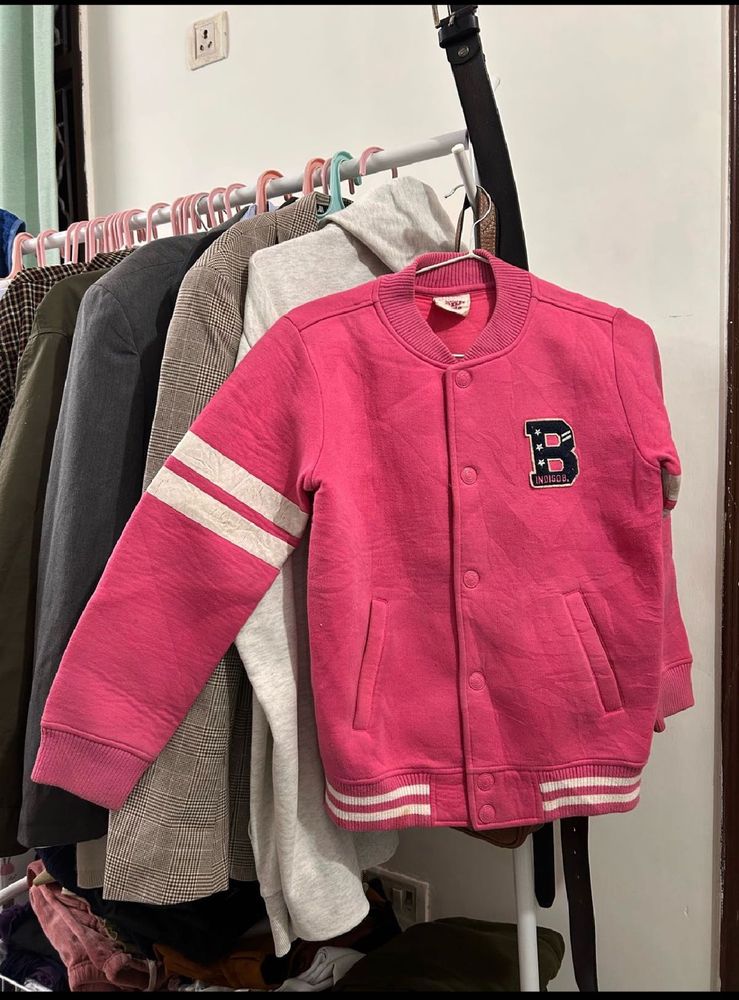 Pink Varsity Jacket