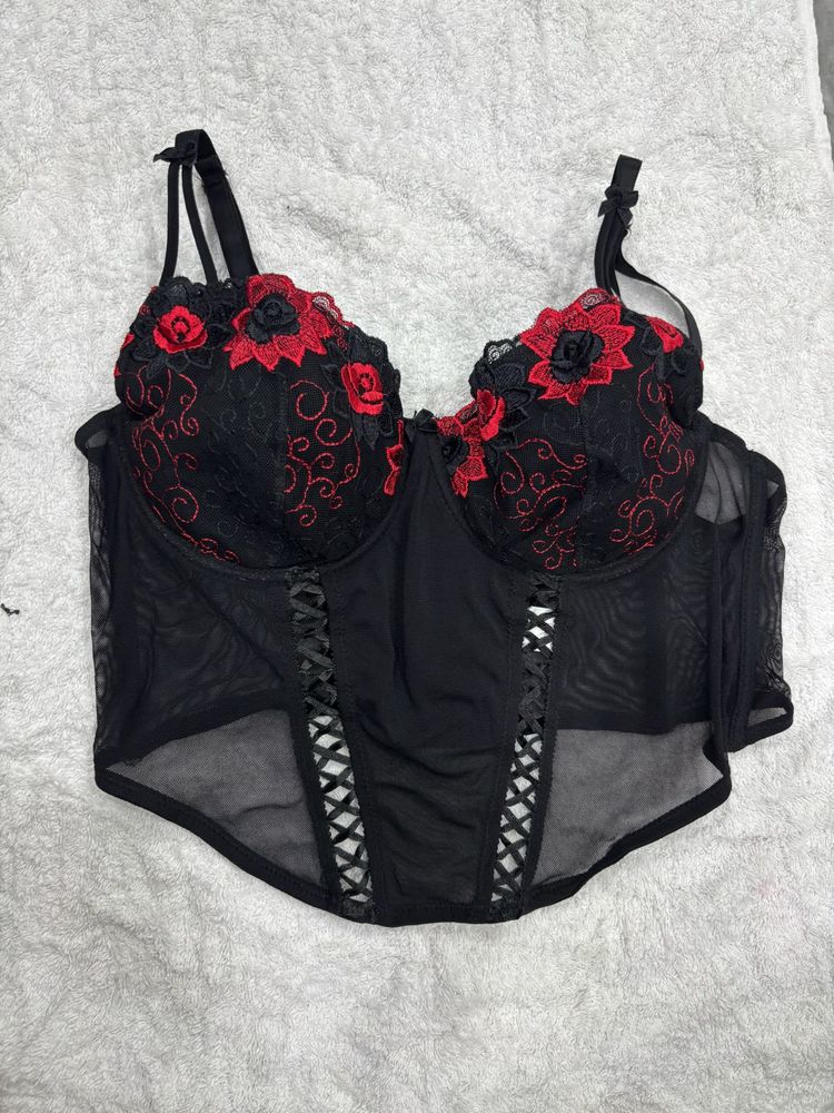 Black Floral Corset