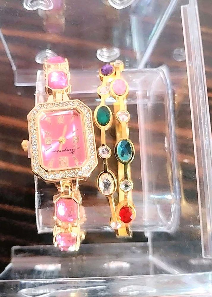 Ladies Watch &amp; Bracelet Set