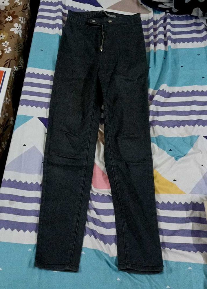 Women Skinny Jeans (Greyish Black)