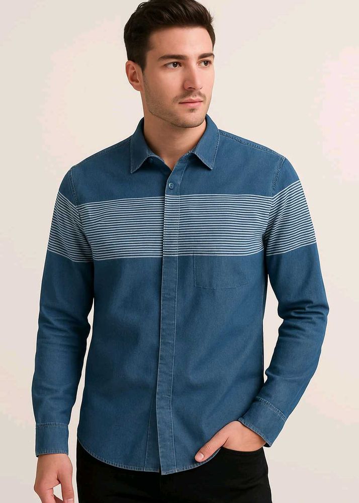 Striped Denim Shirt