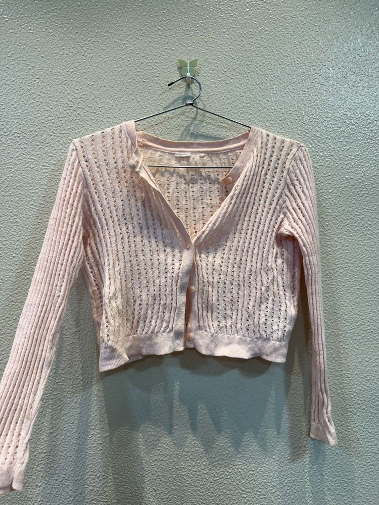 Pink Knit Cardigan