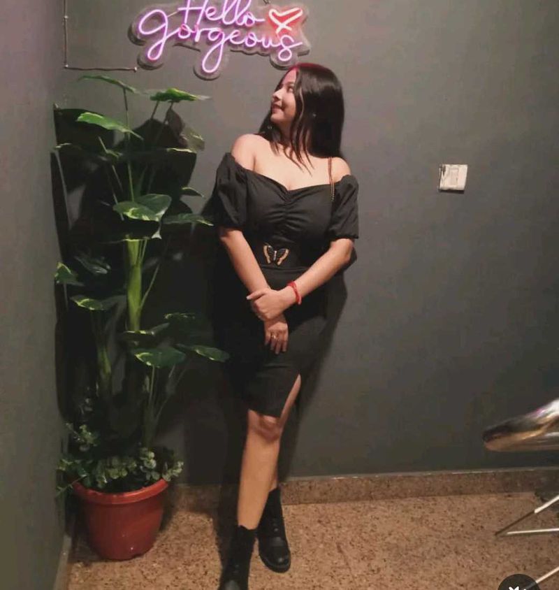Black Off Shoulder Body Con