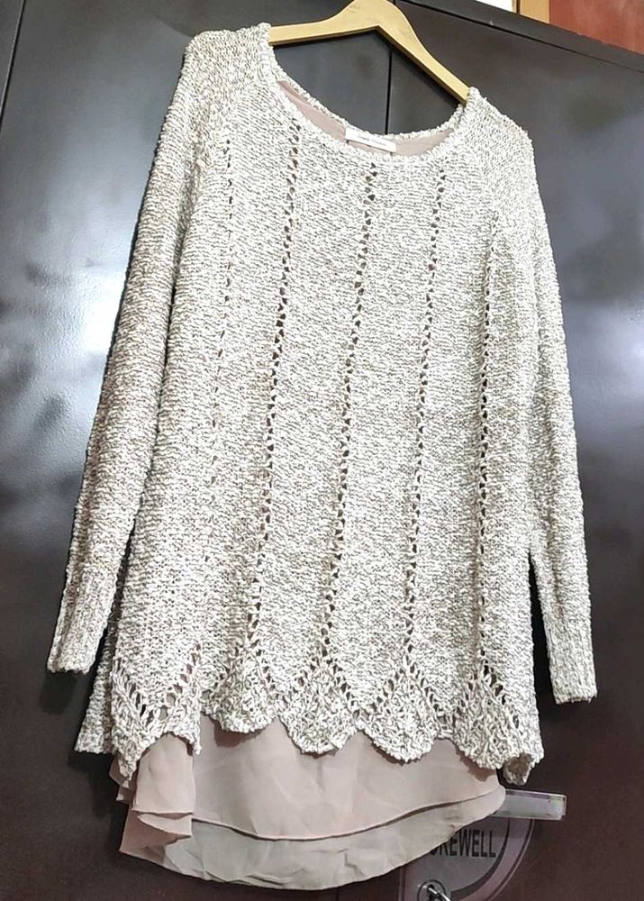 Cream Color Winter Top For Girl Or Woman 42 Bust