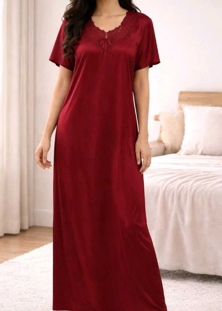 Vintage Burgundy Nightgown
