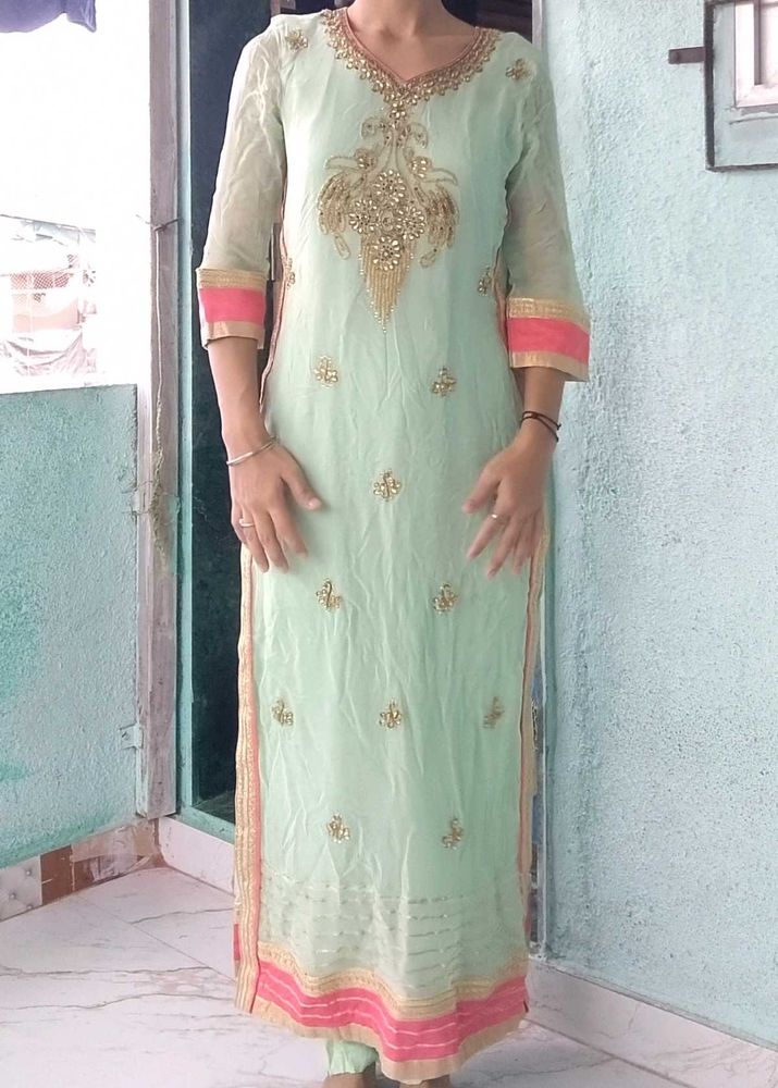Elegant Embroidered Kurta Set