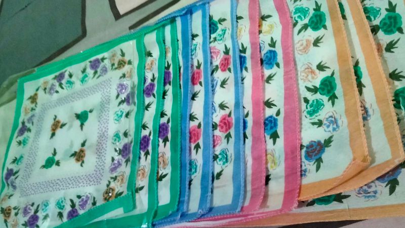 11 Floral Handkerchiefs