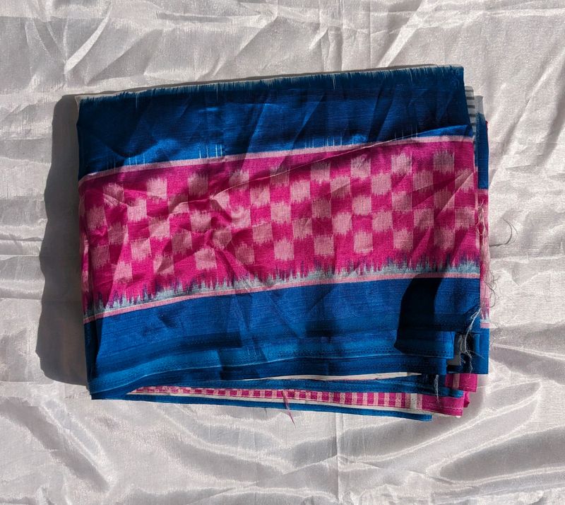 Blue Pink Saree