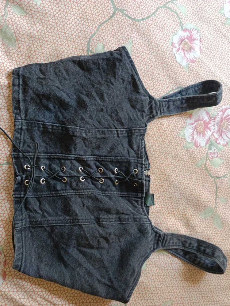 Denim Corset Sexy Top🥳