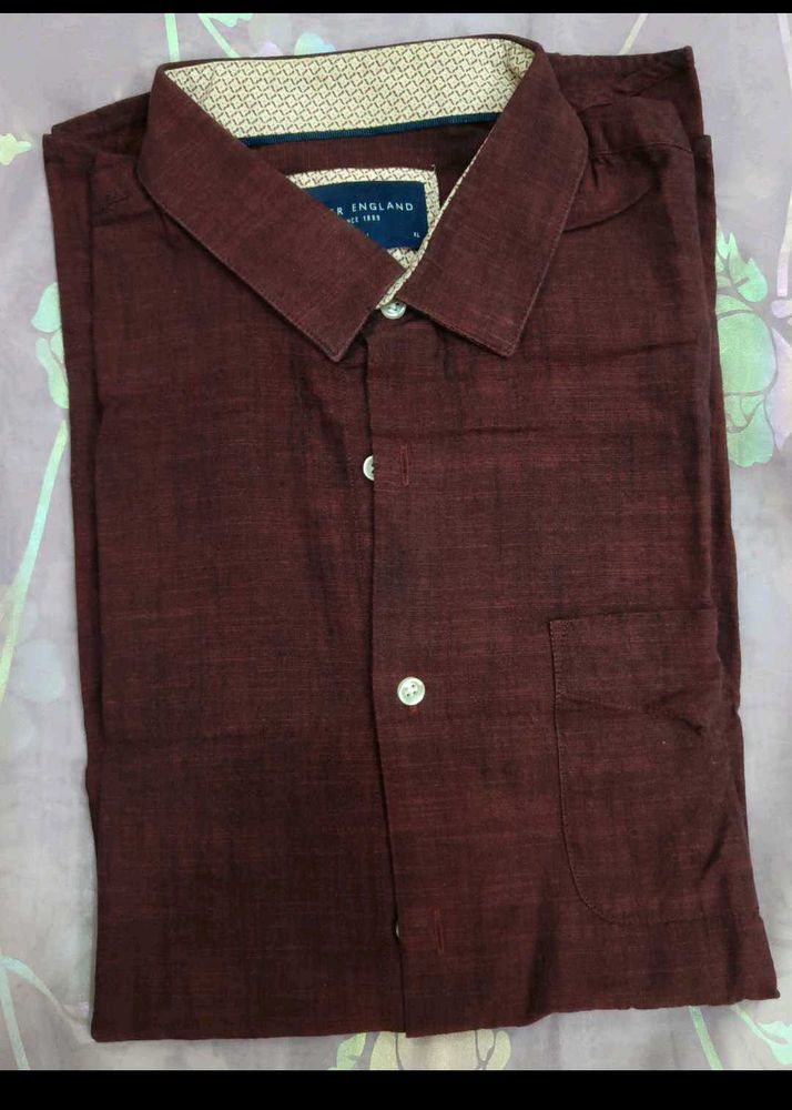 Peter England Maroon Shirt