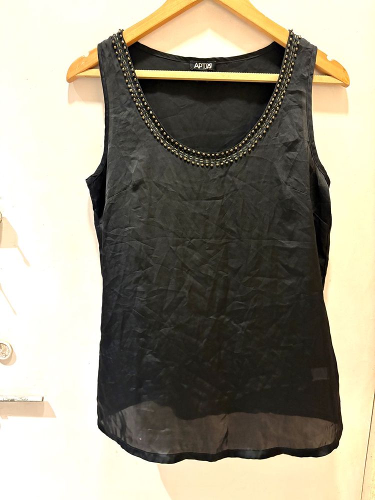 Apt. 9 Black Beaded Tank