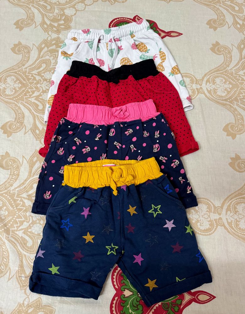 Kids Shorts Pack Of 4