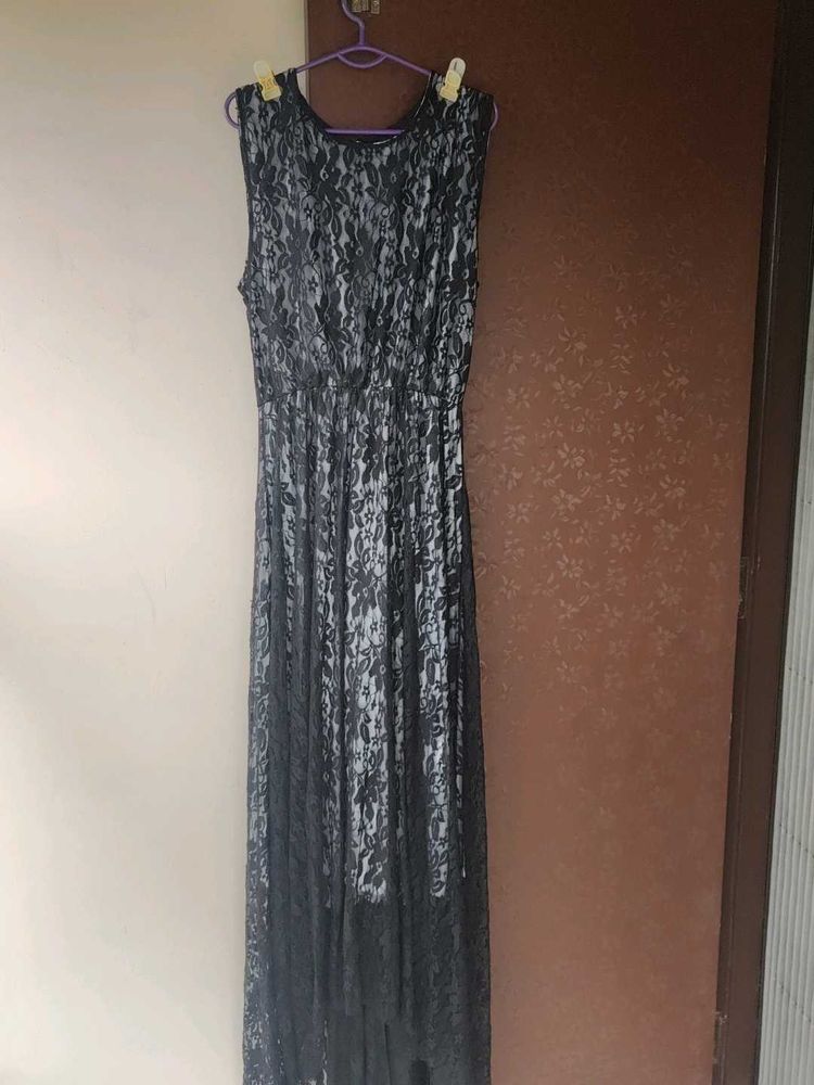 Black Lace Maxi Dress