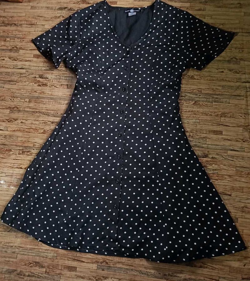Polka Dot Button Down Dress (Unused)