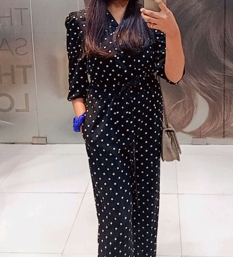 Black Polka Dot Stunning Jumpsuit