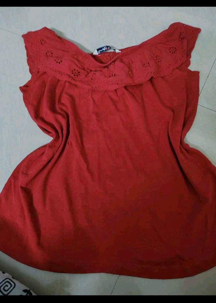 Red Top with Detail
