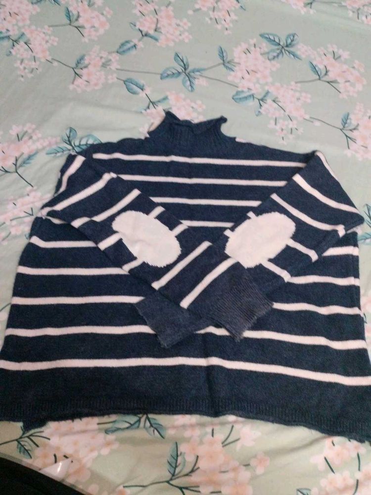Striped Turtleneck Sweater