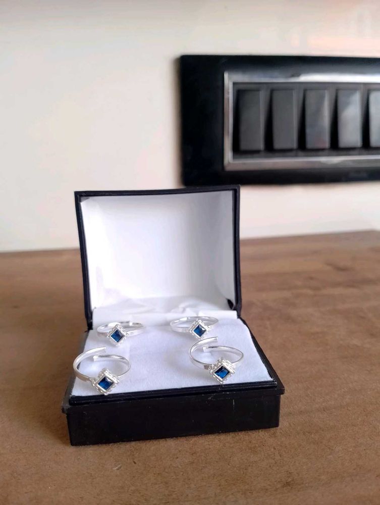 Blue Diamond Toerings Pure Silver