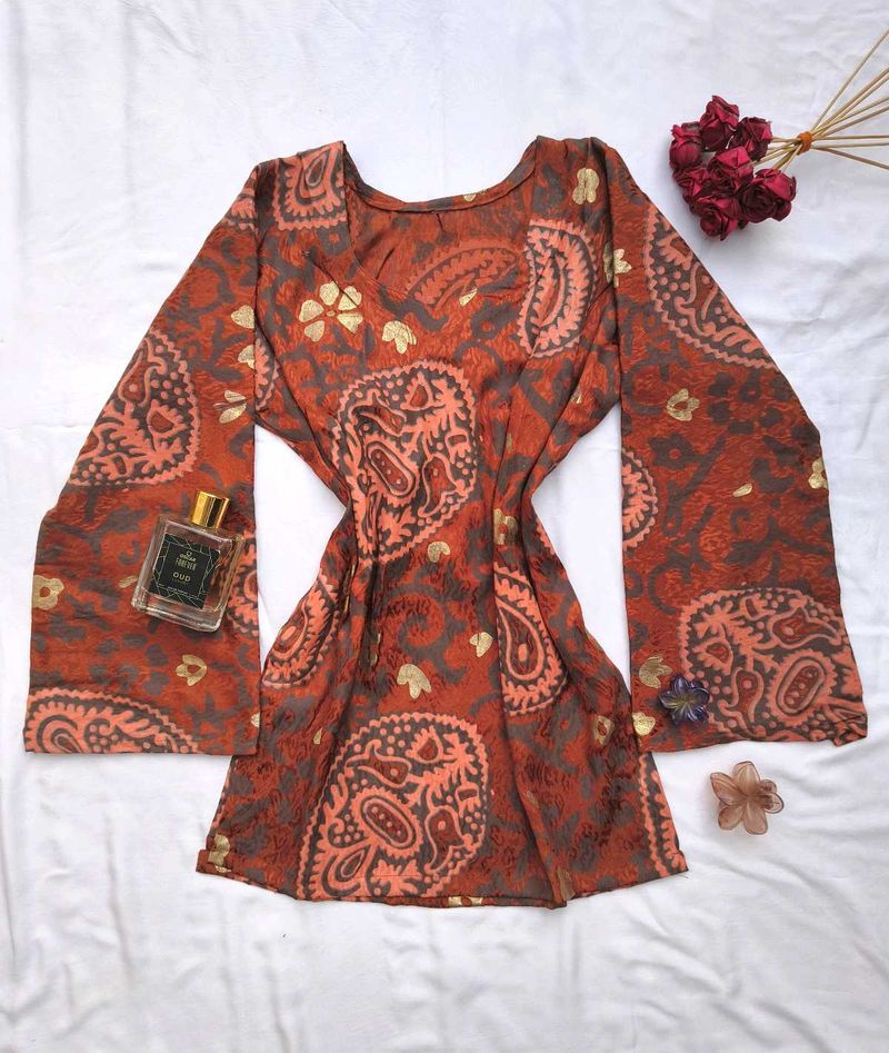 Paisley print Corset back kurti🫶🏻