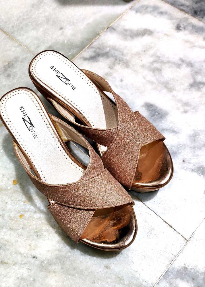 Rose Gold Glitter Heels