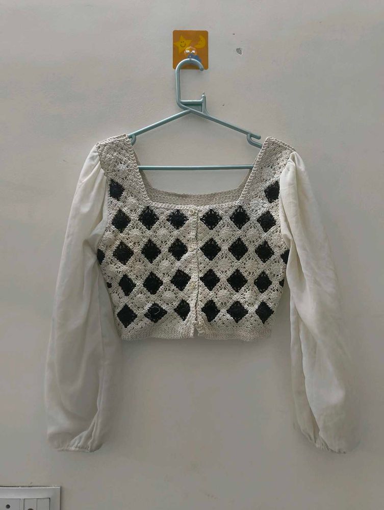 Crochet Diamond Crop Top