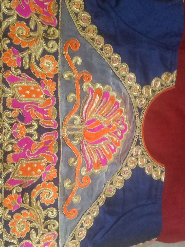 Ready Made Blause In Blue Colour