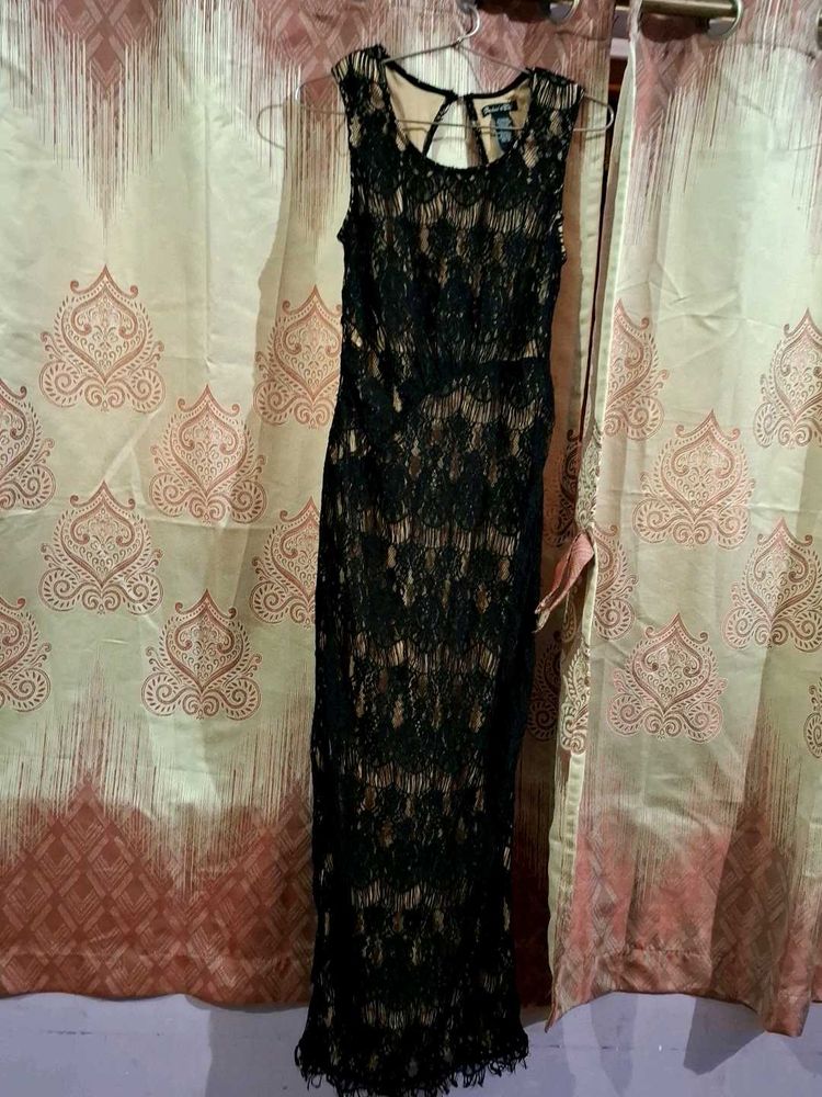 Black Lace Maxi Dress