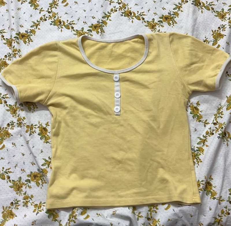 Cute Yellow Crop Top