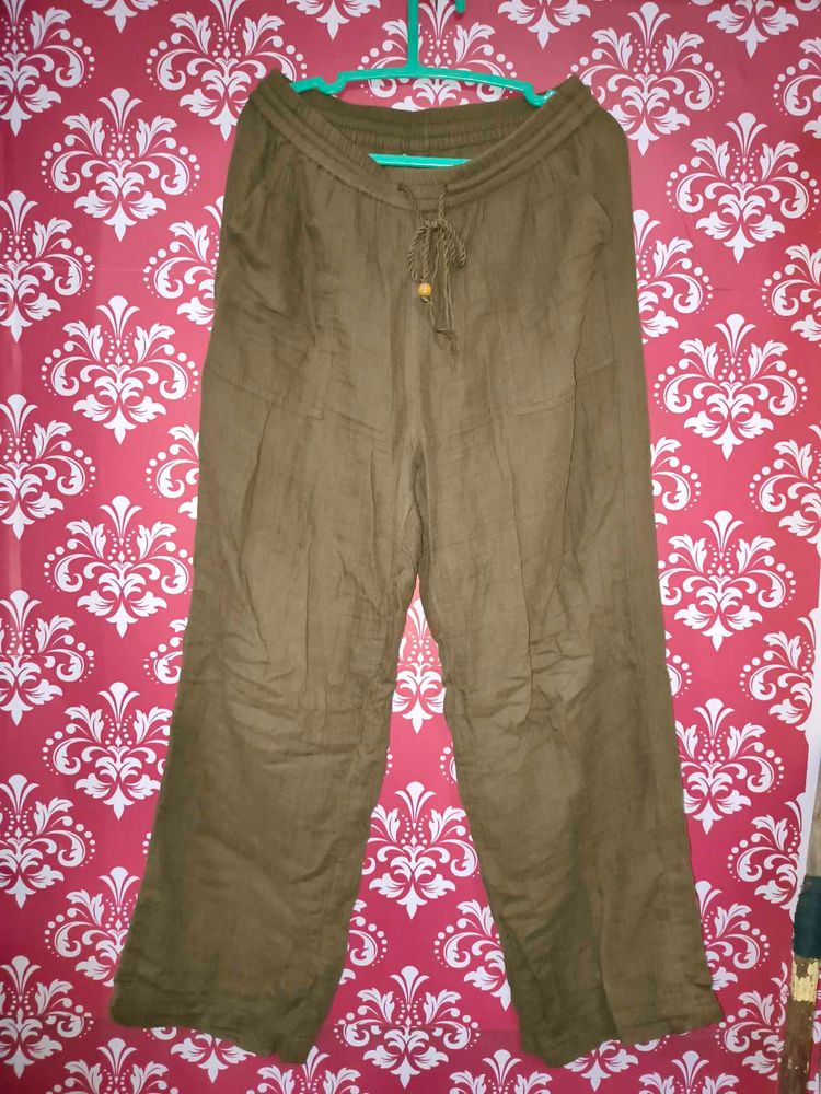 Olive Green Casual Pants