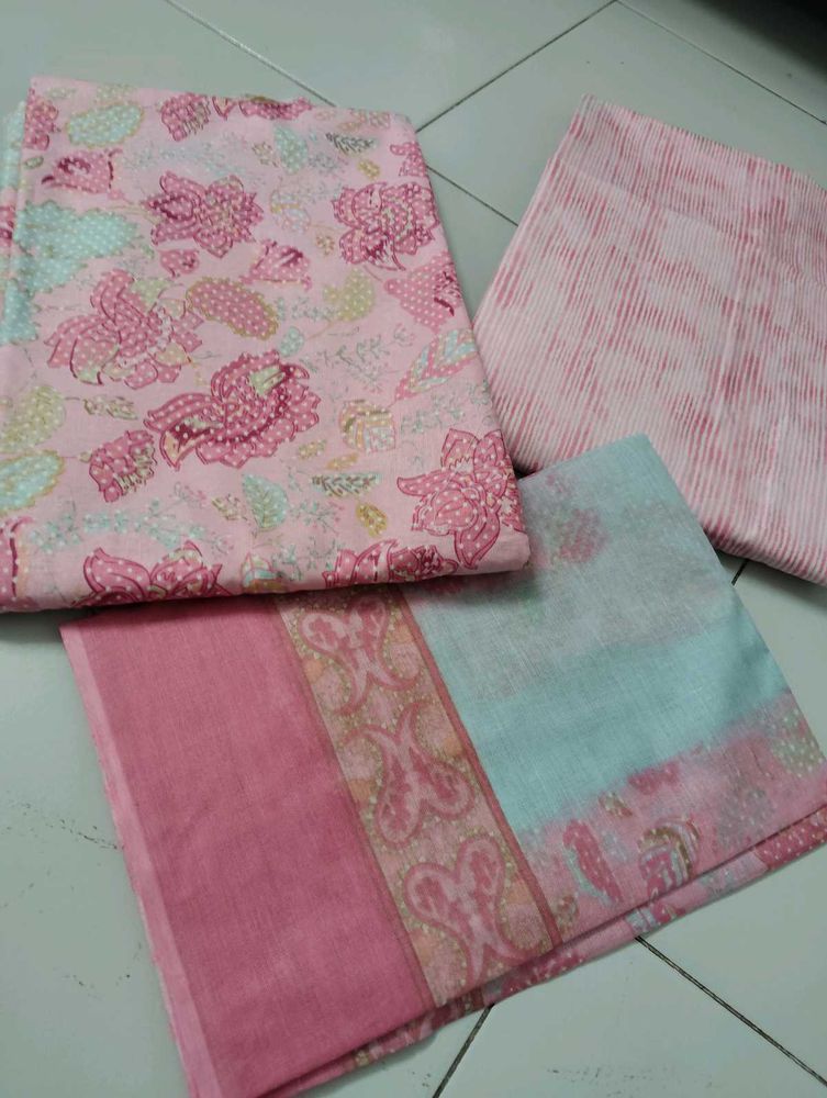 Floral Print Unstitched Suit