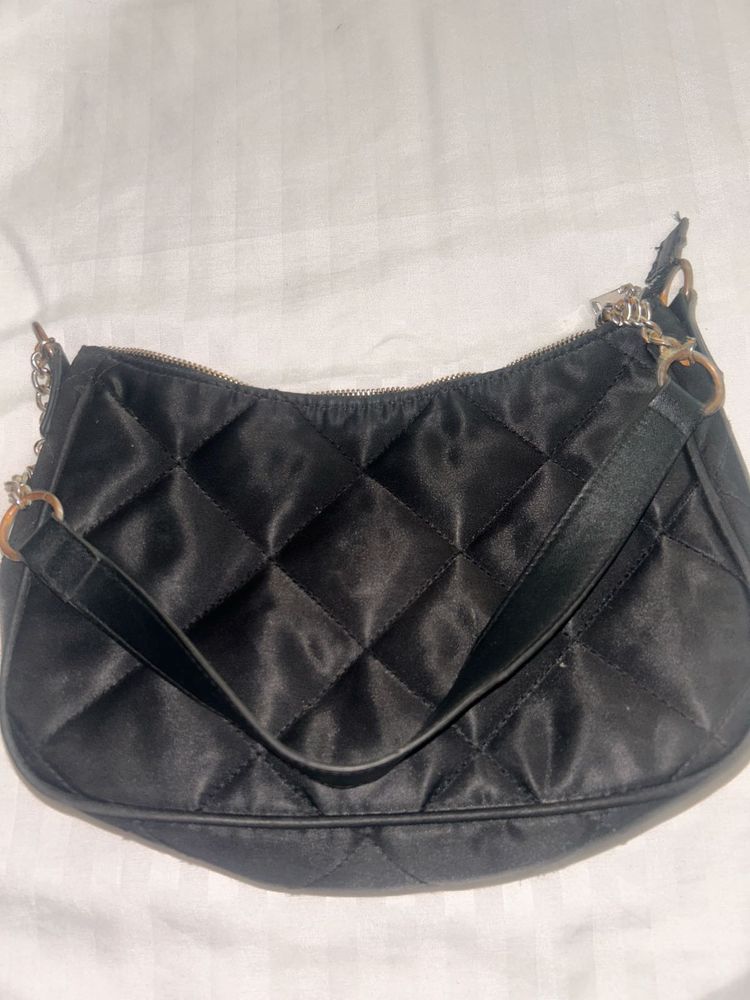 Black Quilted Handbag