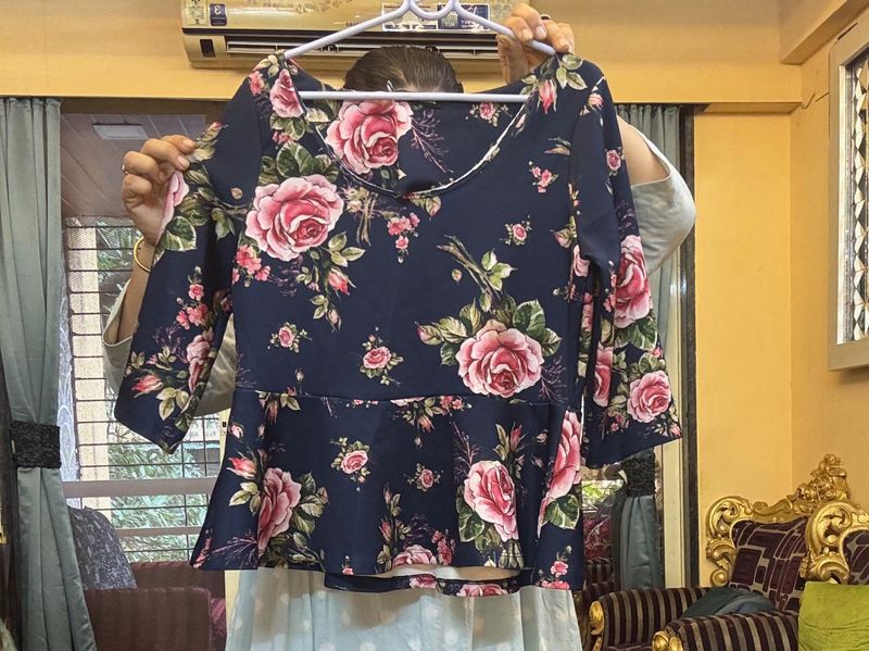 Floral Peplum Top