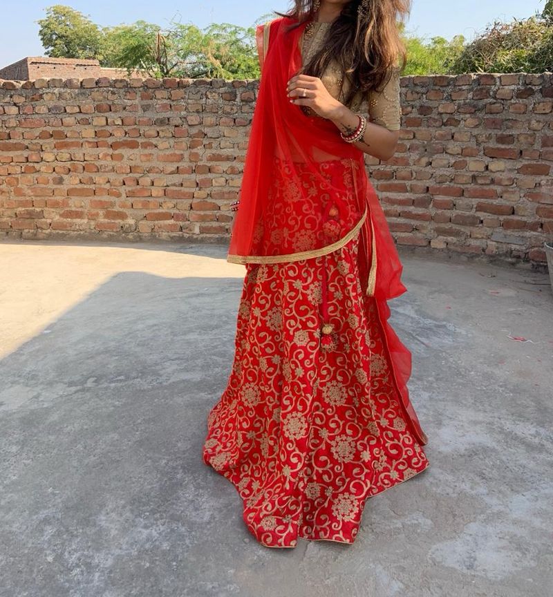 Beautiful Embroidery Lehenga And Dupatta