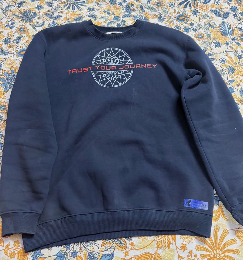 Navy Blue Graphic Sweatshirt