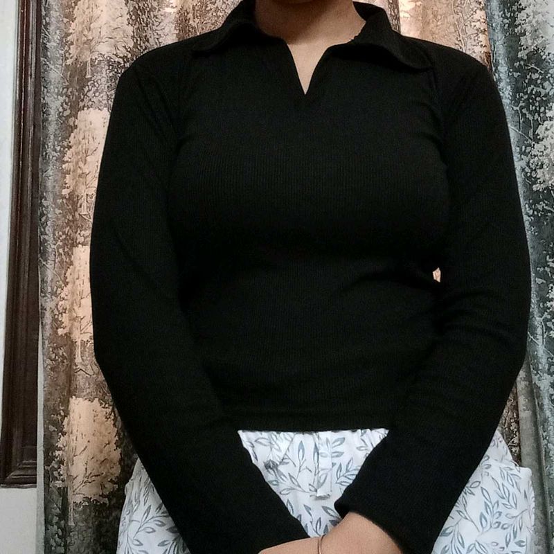 Black Fitted Top